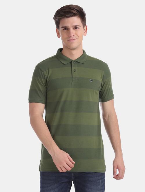 men striped cotton polo t-shirt - 20816613 - Very Small Image - 1