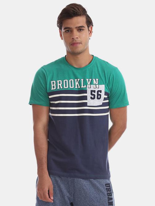 green cotton chest print tshirt - 20816674 - Very Small Image - 1
