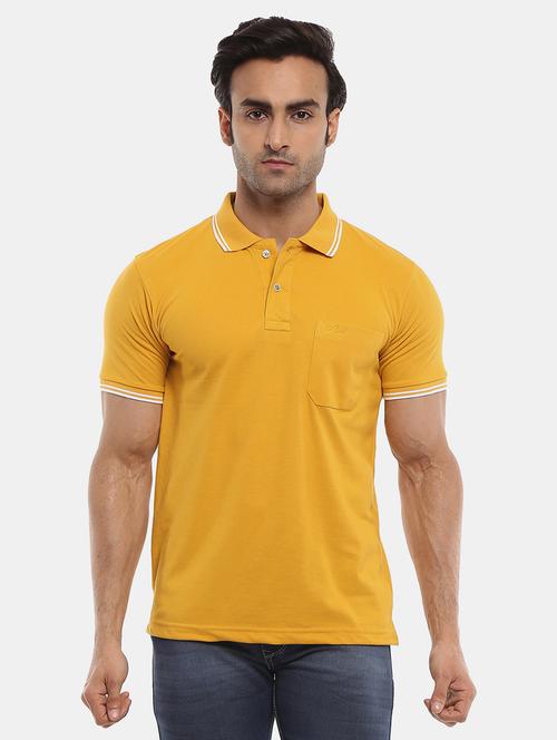 yellow cotton plain t-shirt - 20816870 - Very Small Image - 1