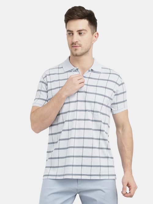 white cotton checks t-shirt - 20816888 - Very Small Image - 1