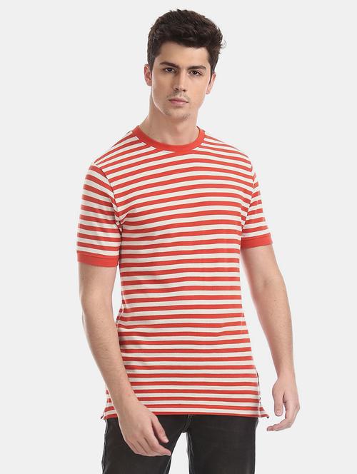 red cotton striped t-shirt - 20817003 - Very Small Image - 1