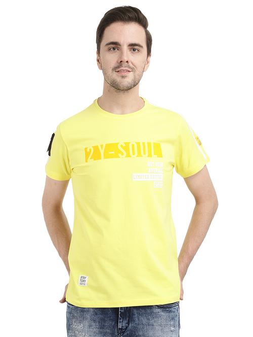 yellow cotton printed t-shirt - 20817159 - Very Small Image - 1