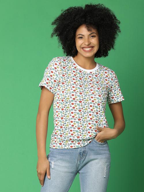 women round neck printed t-shirt - 20817407 - Very Small Image - 1
