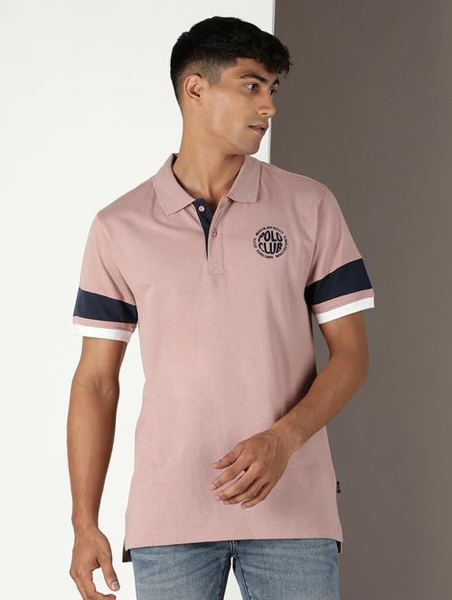 pink cotton placement printed t-shirt - 20822239 - Very Small Image - 1