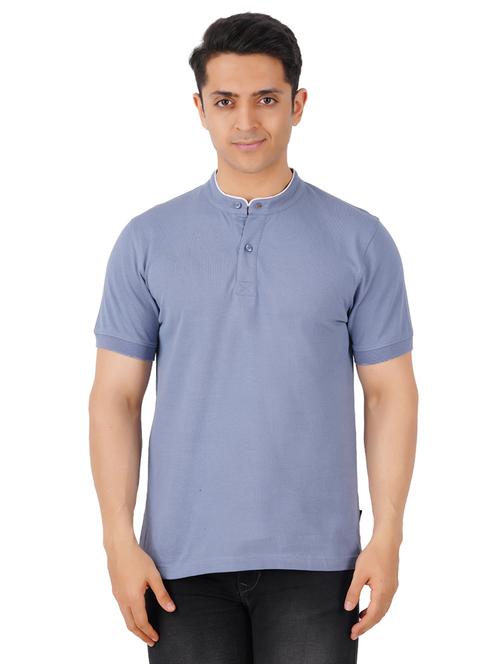 light blue cotton plain t-shirt - 20822262 - Very Small Image - 1