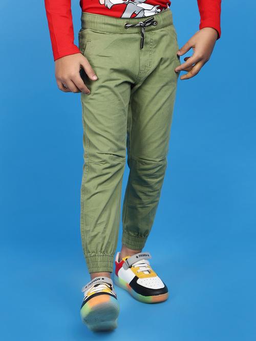 green cotton jogger trouser - 20825706 - Very Small Image - 1