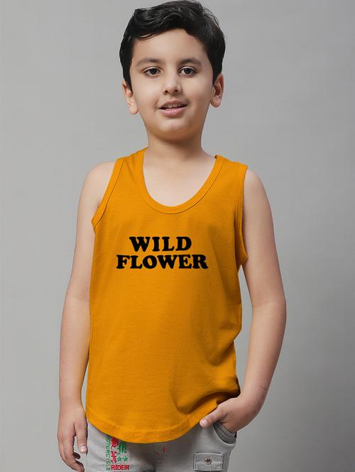 boys typography print cotton vest - 20826839 - Very Small Image - 1