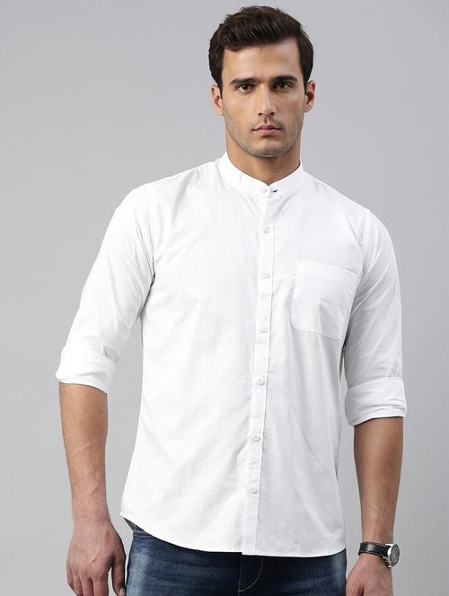 white cotton casual shirt - 20827370 - Very Small Image - 1