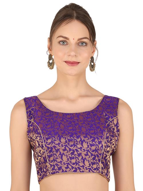 self design brocade blouse - 20827461 - Very Small Image - 1
