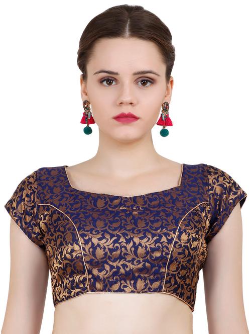 self design brocade blouse - 20827468 - Very Small Image - 1