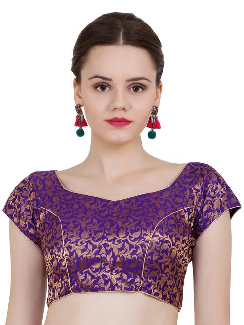 self design brocade blouse - 20827476 - Very Small Image - 1