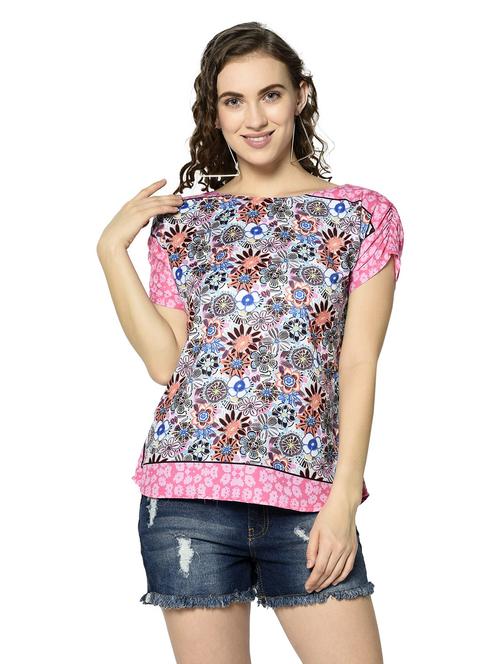multi coloured floral printed regular top - 20829409 - Very Small Image - 1