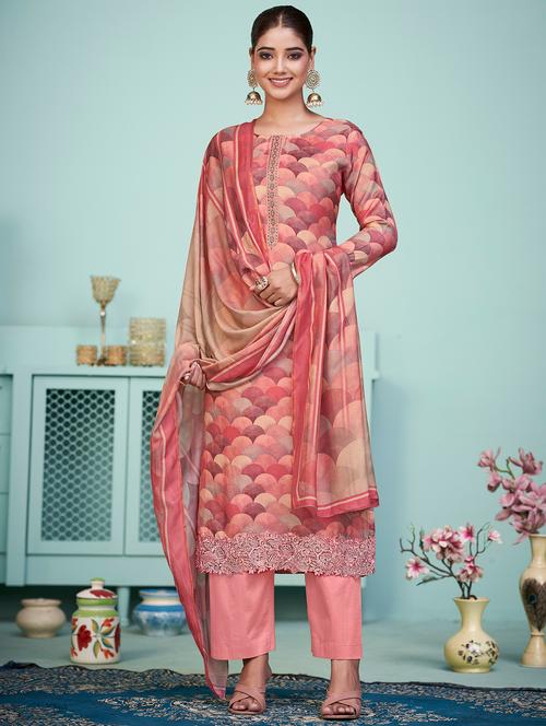 women printed unstitched suit set with dupatta - 20831752 - Very Small Image - 1