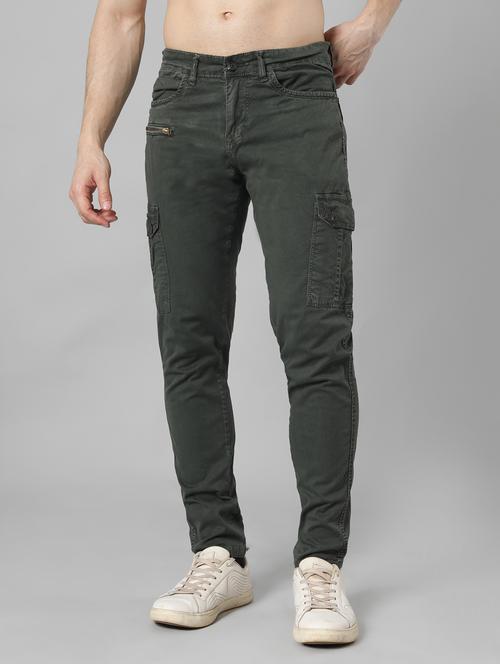 men solid mid rise casual trouser - 20831892 - Very Small Image - 1