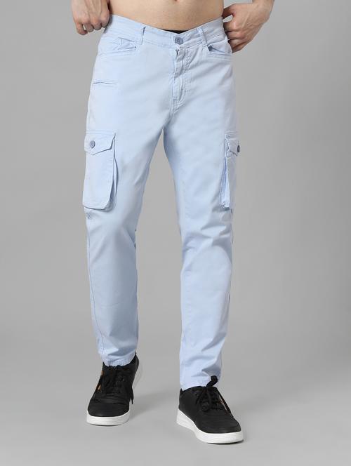 men solid mid rise casual trouser - 20831906 - Very Small Image - 1