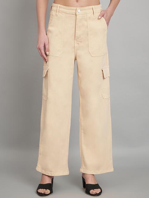 women's high rise solid cargo - 20832004 - Very Small Image - 1