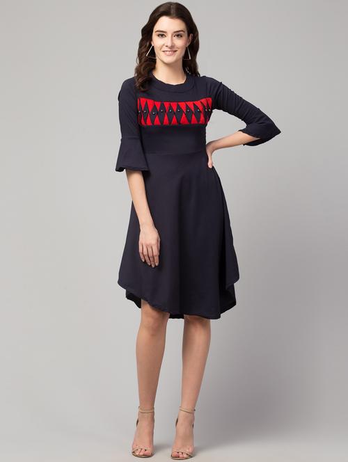 women black self-designed asymmetric dress - 20832340 - Very Small Image - 1
