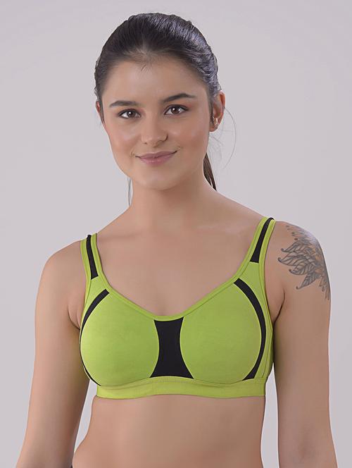 women color block sports bra - 20838714 - Very Small Image - 1