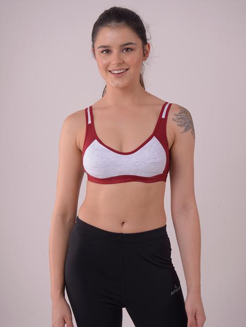 women color block sports bra - 20838761 - Very Small Image - 1