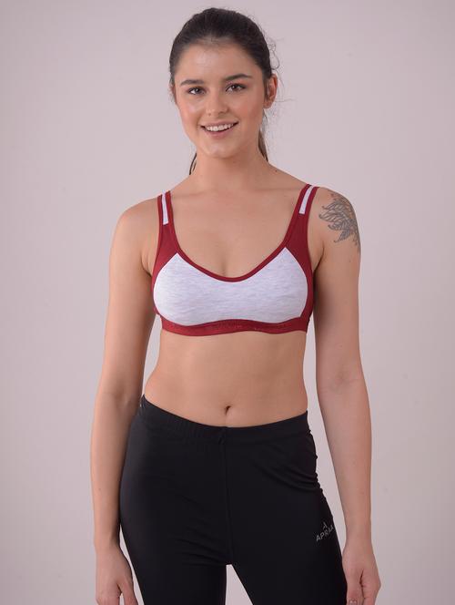women color block sports bra - 20838932 - Very Small Image - 1