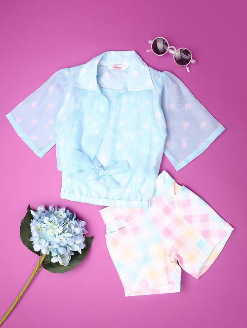 girls printed top & shorts set - 20839383 - Very Small Image - 1