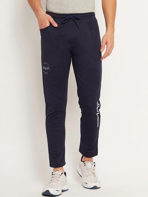 navy blue polyester full length track pant - 20840494 - Very Small Image - 1