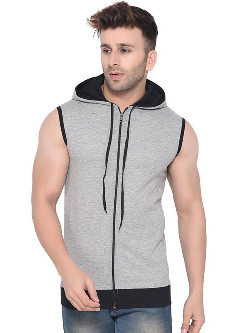 hooded neck solid t-shirt - 20841376 - Very Small Image - 1