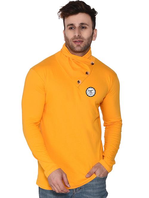 yellow cotton blend t-shirt - 20841641 - Very Small Image - 1