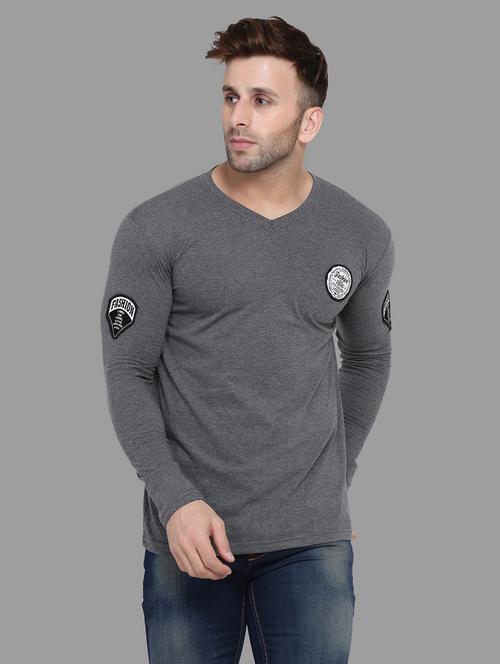 grey cotton blend t-shirt - 20841829 - Very Small Image - 1