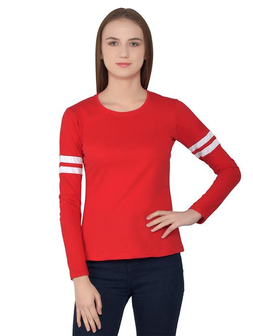 women solid round neck t-shirt - 20842236 - Very Small Image - 1