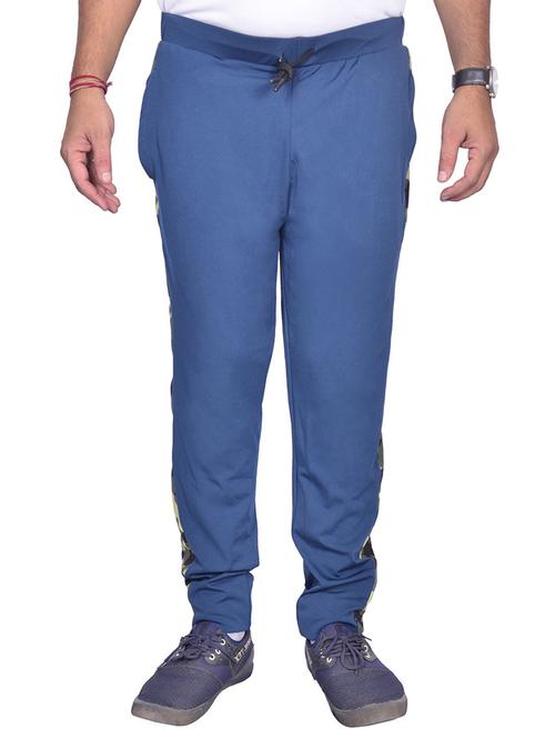 light blue lycra blend full length track pant - 20845288 - Very Small Image - 1