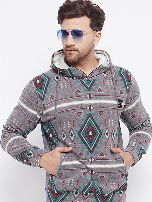 grey cotton blend printed sweatshirt - 20845382 - Very Small Image - 1