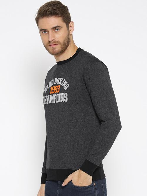 men typography long sleeve sweatshirt - 20845383 - Very Small Image - 1