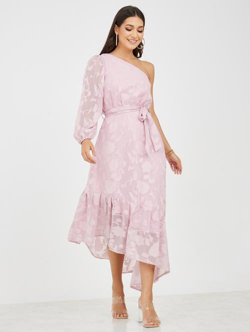 women pink self-designed tiered dress - 20846033 - Very Small Image - 1
