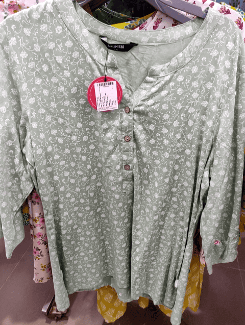 green rayon kurti - 20846477 - Very Small Image - 1