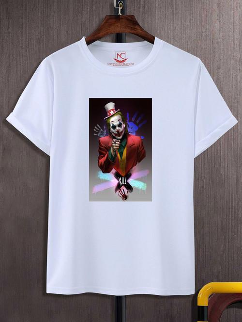 unisex white graphic printed t-shirt - 20847325 - Very Small Image - 1