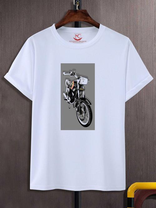 unisex white graphic printed t-shirt - 20847452 - Very Small Image - 1
