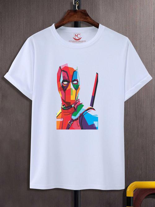 unisex white graphic printed t-shirt - 20847453 - Very Small Image - 1