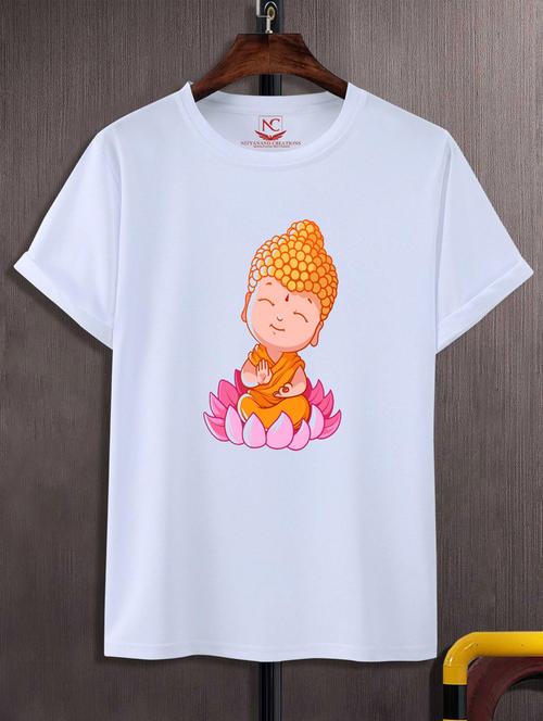 unisex white graphic printed t-shirt - 20847457 - Very Small Image - 1