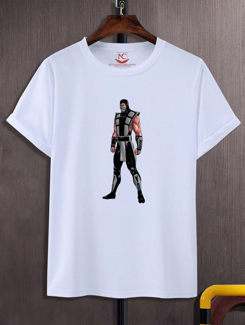 white polyester chest print tshirt - 20847490 - Very Small Image - 1