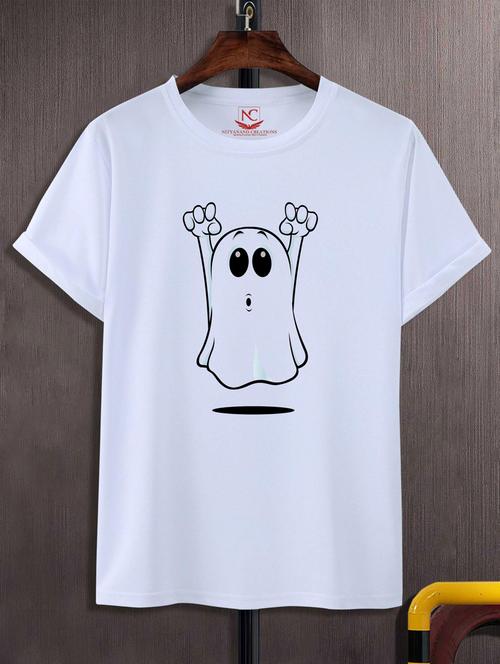 unisex white polyester graphic t-shirt - 20847510 - Very Small Image - 1