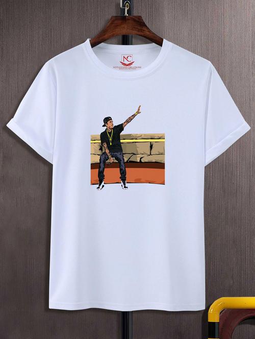 unisex white graphic printed t-shirt - 20847541 - Very Small Image - 1