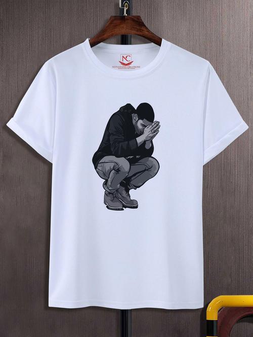 unisex white polyester graphic t-shirt - 20847542 - Very Small Image - 1