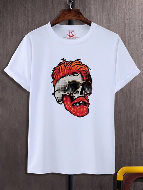 unisex white polyester graphic t-shirt - 20847553 - Very Small Image - 1