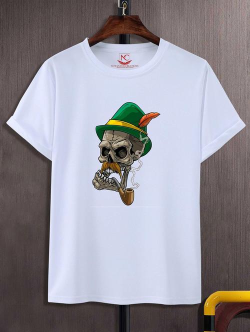 unisex white graphic printed t-shirt - 20847554 - Very Small Image - 1