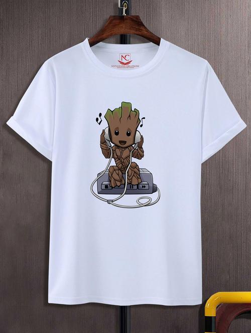 unisex white graphic printed t-shirt - 20847572 - Very Small Image - 1