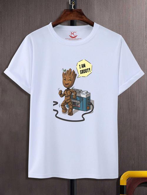 unisex white graphic printed t-shirt - 20847573 - Very Small Image - 1