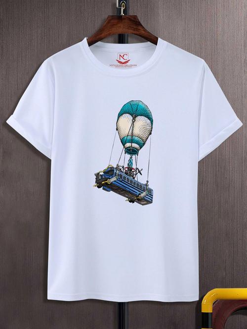 unisex white graphic printed t-shirt - 20847577 - Very Small Image - 1