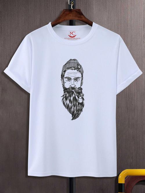 unisex white graphic printed t-shirt - 20847579 - Very Small Image - 1
