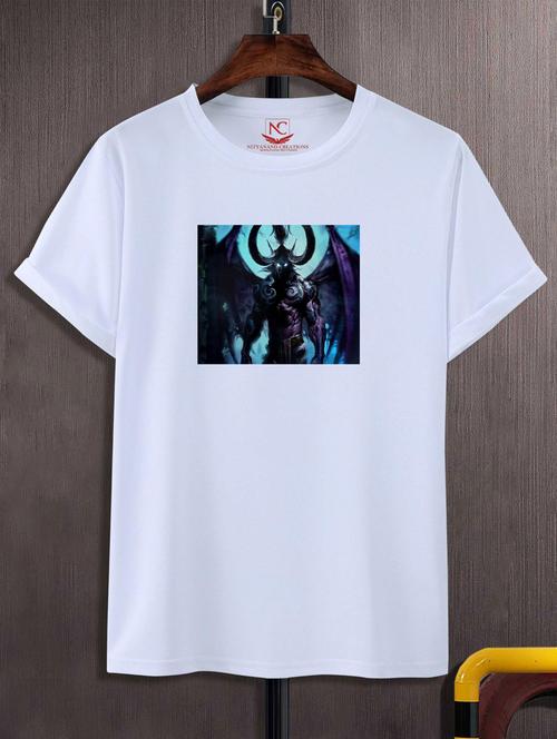 unisex white graphic printed t-shirt - 20847582 - Very Small Image - 1